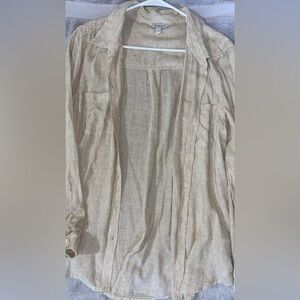 Lucky Brand Light Beige Casual Button Down Shirt